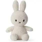 Nijntje Miffy, zittend, terrydoek, crème kleur - 23 cm - 9 inch