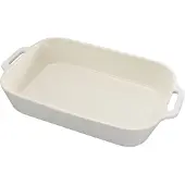 Staub Ceramique Ovenschaal 34 cm - Rechthoekig - Ivoor