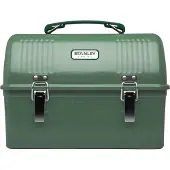 Stanley Classic Lunch Box 9.5L - Roestvrijstalen Lunchbox met Handvat - BPA Vrije Voedselcontainer - Ook Geschikt voor Vacuümfles of Reisbeker - Hammertone Green
