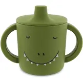 Trixie Tuitbeker - Mr. Dino - Drinkbeker voor Baby - Antilek Beker - Voor baby's vanaf 4 maanden - van Siliconen - Geschikt voor de Vaatwasser