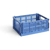 HAY Colour Crate Stapelbare Opbergdoos Medium | Electric Blue