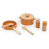 Trixie Houten Kookset - Mr. Fox - Speelgoed voor Kinderen - Keukengerei - Vanaf 2 jaar - Voor Jongens en Meisjes - FSC