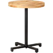 vidaXL Bistrotafel rond Ø60x75 cm ruw mangohout