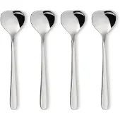 Alessi Koffielepel BIG LOVE, set van 4 stuks, 10 cm, zilver,