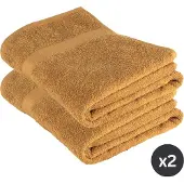 Tiseco HOME STUDIO - Douchelaken RIVA - SET/2 - 100% katoen - 450 g/m² - 100% katoen - superzacht en zeer absorberend - 100x150 cm - Camel