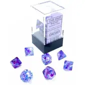 Chessex Mini Polydice Dobbelsteen Set Paars (7 stuks)
