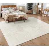 Paco Home Vloerkleed Woonkamer Laagpolig Patroon Scandinavisch Boho Patroon Geometrisch 120x160 cm
