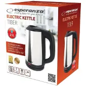 Esperanza waterkoker Tiber, 2,5 liter, roestvrij staal