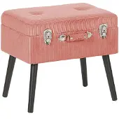 Beliani MALLARD - Hocker-Roze-Corduroy