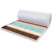 FDM FRUTI MET KOKOS Topmatras 80x200 cm - Hoogte 5 cm H3 - Koudschuim Topmatrassen Topper Topdekmatras - HR H30 en Kokos - - Antiallergisch