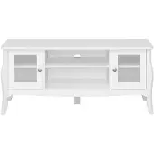 Ebuy24 Baroque TV-meubel 2 deuren 1 plank wit.