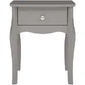 Hioshop Baroque nachtkastje 1 lade grijs.