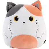 Itotal I-Total kinderkussen kat wit - pluche - 37 x 16 x 42 cm
