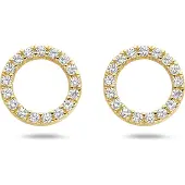 Blush oorbedels met zirkonia