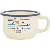 Batela Emaille beker Surfing 9.5x6 -