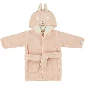 Trixie Mrs. Rabbit badstof badjas roze All over print - maat 86/92