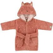 Trixie badjas 1-2 jaar - Mrs. Cat Roze Jongens/Meisjes Badstof Capuchon
