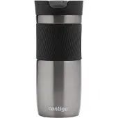 CONTIGO Byron Snapseal thermosbeker - Gunmetal - roestvrijstalen isoleerbeker, koffiebeker-to-go, lekvrij, houdt tot 7 uur warm, vaatwasserbestendig BPA-vrij deksel, 470 ml