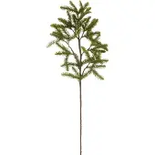 J-Line decoratie tak Dennenboom + Denappels - kunststof - groen/bruin - small - 8 stuks
