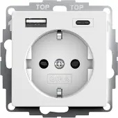 Gira Systeem 55 Dubbele Usb Wandcontactdoos Met Kindbeveiliging - 245927