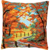 Vervaco - Kruissteekkussen kit - Herfstlandschap - PN-0155863 - Borduren - Borduurpakket - Borduurpakket volwassenen - Borduurpakket kind
