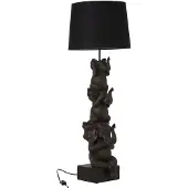 J-Line Lamp 3 elephants polyresin brown