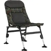 vidaXL Visstoel met verstelbare modderpoten inklapbaar camouflage