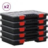 vidaXL Assortimentsbakken, 10 stuks, 34,5x25x5 cm, polypropyleen