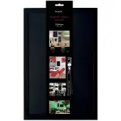 Securit krijtbord Woody ft 60 x 40 cm, zwart