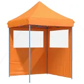 vidaXL Partytent, inklapbaar, pop-up model, met 2 zijpanelen, oranje