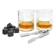 Leopold Vienna Giftset Whiskey+ice Cubes+tongs Kopje 2 Eenheden