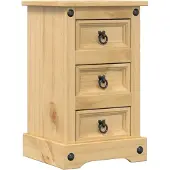 vidaXL Nachtkastje Corona 35x32,5x58 cm massief grenenhout