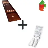 Longfield Games Longfield sjoelbak wedstrijd luxe 200x41 cm incl. stenen homas alternatief