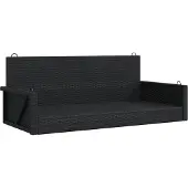 vidaXL Schommelbank 119x56x48 cm poly rattan zwart