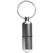 Benson Pillendooshanger - Sleutelhanger - Reispillendoos - Waterbestendig (IP44) - 25x85mm - Zilver