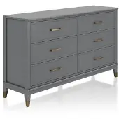 Notio Living Westerleigh-Dressoir - 6-laden - Grafietgrijs