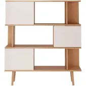 Loft 24 Alandra-Boekenplank - Eiken/Wit/Crème