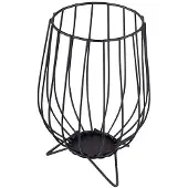 Altomdesign Altom Design Zwarte Metalen Lantaarn Kaarsenhouder 16cm
