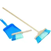 Goki Kuisspeelgoed - Kinderborstel En Handveger Met Veegblik - Blauw - 3 Jaar