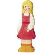 Gollnest & Kiesel Boerderij - Boerendochter - 4X2X10Cm - Houten Figuur - Handgemaakt