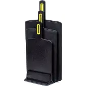 Practic - Snijplankenset van 3 stuks met houder - Zwart