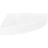 vidaXL Zwevende hoekplank hoogglans wit 25x25x3,8 cm MDF