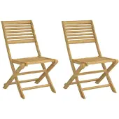 vidaXL Tuinstoelen 2 st inklapbaar 48,5x61,5x87 cm massief acaciahout