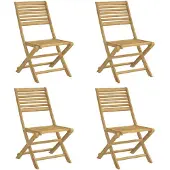 vidaXL Tuinstoelen 4 st inklapbaar 48,5x61,5x87 cm massief acaciahout