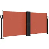 vidaXL Windscherm uittrekbaar 100x1000 cm terracottakleurig