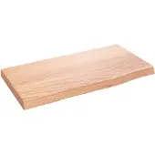 vidaXL Wandschap 40x20x2 cm behandeld massief eikenhout lichtbruin