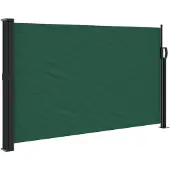 vidaXL Windscherm uittrekbaar 120x600 cm donkergroen