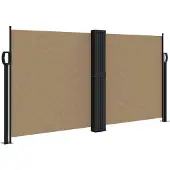 vidaXL Windscherm uittrekbaar 120x1200 cm taupe
