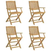 vidaXL Tuinstoelen 4 st inklapbaar 54x61x88 cm massief acaciahout