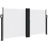 vidaXL Windscherm uittrekbaar 120x1000 cm wit